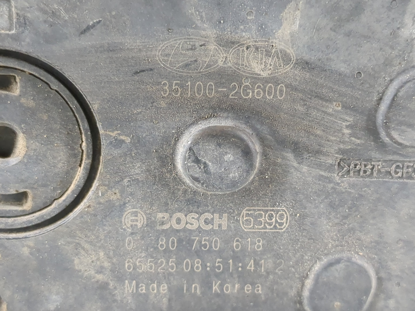 2015-2019 Hyundai Sonata Throttle Body P/N:35100-2G600 Fits Fits 2015 2016 2017 2018 2019 2020 2021 OEM Used Auto Parts - Oe