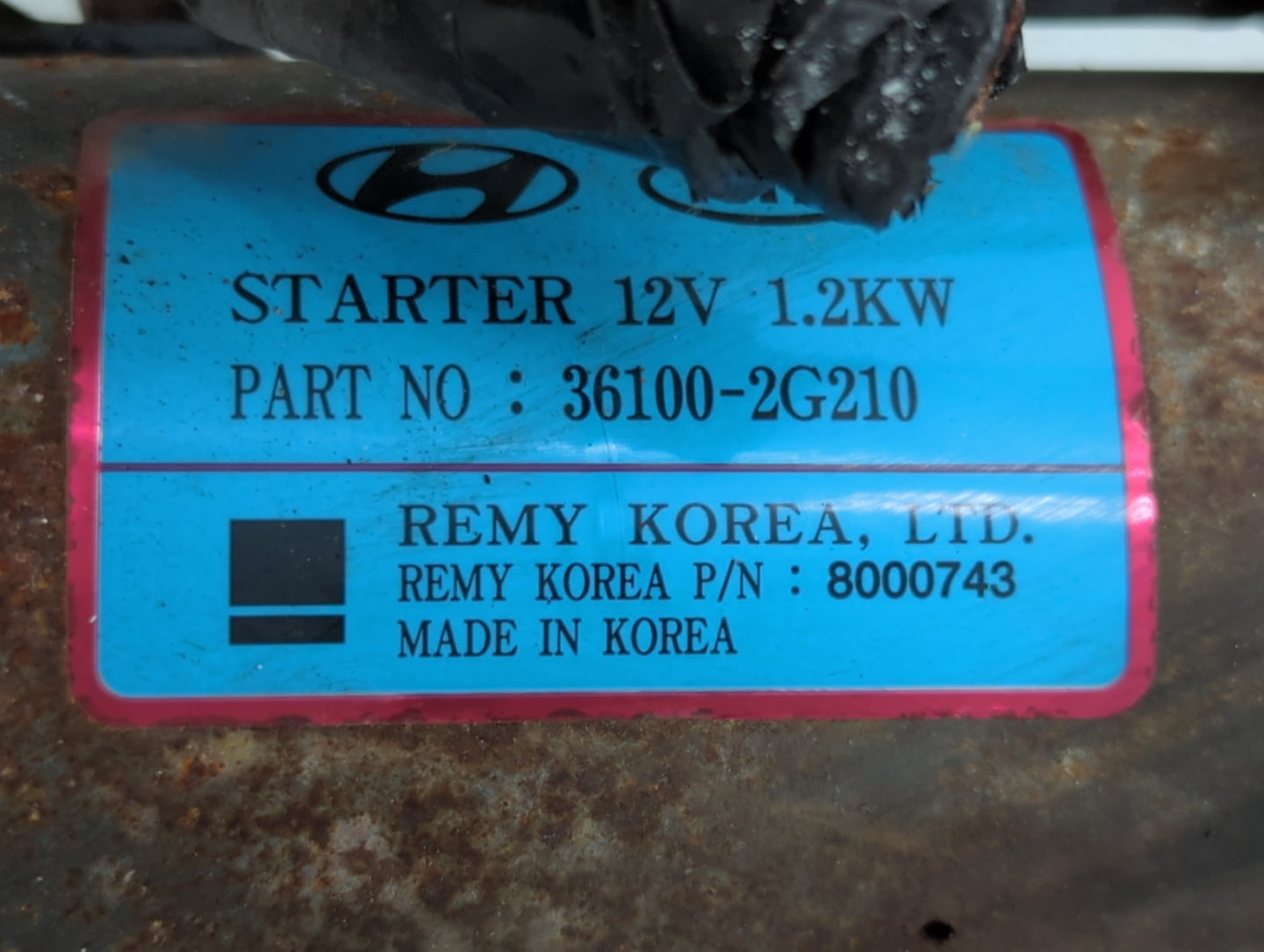 2015-2019 Hyundai Sonata Car Starter Motor Solenoid OEM P/N:36100-2G210 36100-2G250 Fits Fits 2015 2016 2017 2018 2019 2020 