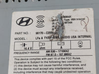 2016-2017 Hyundai Sonata Radio AM FM Cd Player Receiver Replacement P/N:96170-C20504X Fits Fits 2016 2017 OEM Used Auto Part