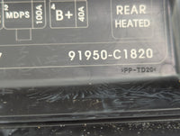 2016-2017 Hyundai Sonata Fusebox Fuse Box Panel Relay Module P/N:91950-C1820 Fits Fits 2016 2017 OEM Used Auto Parts - Oemus