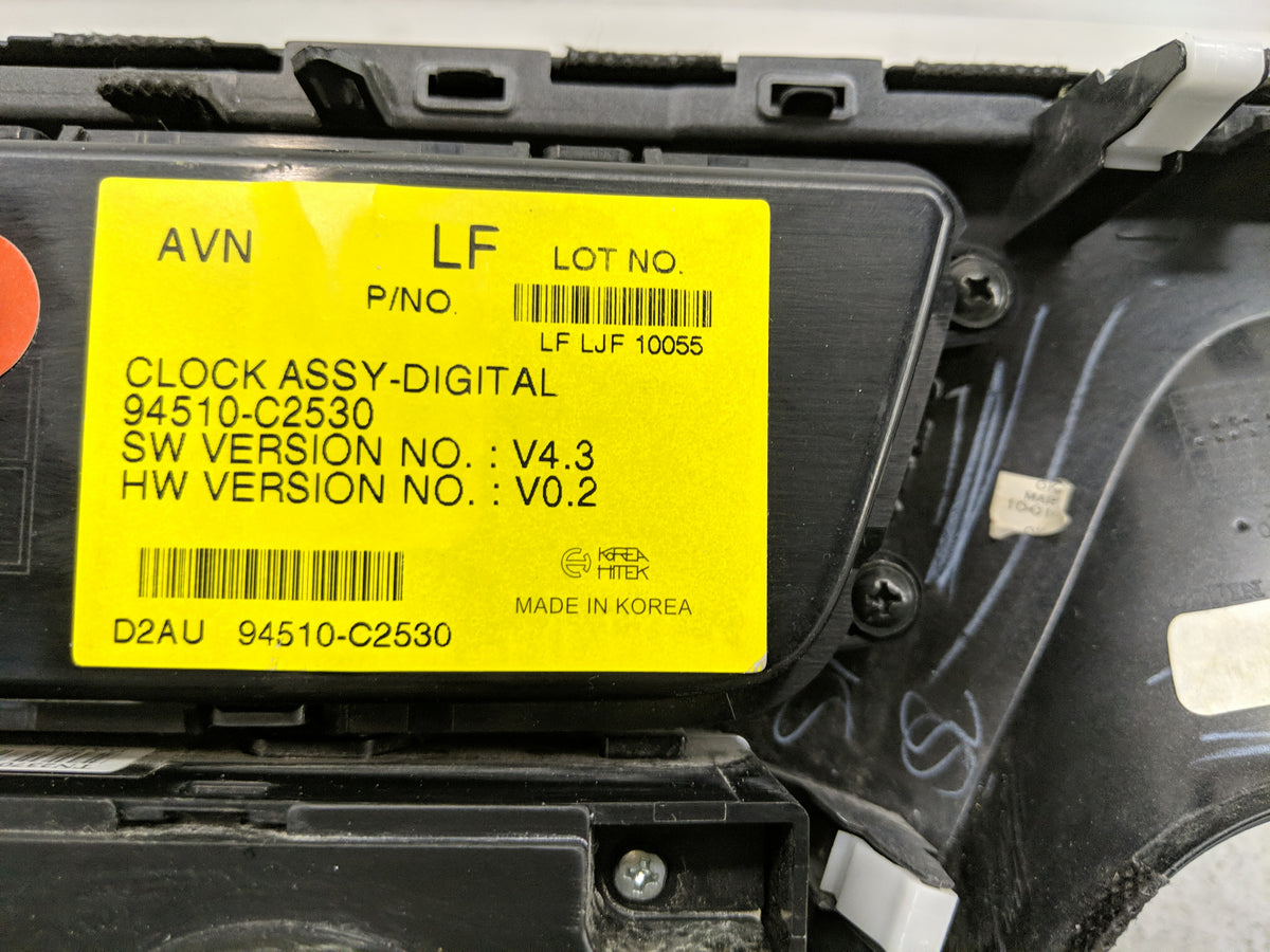 2017 Hyundai Sonata Radio AM FM Cd Player Receiver Replacement P/N:94510-C2530 OEM Used Auto Parts - Oemusedautoparts1.com