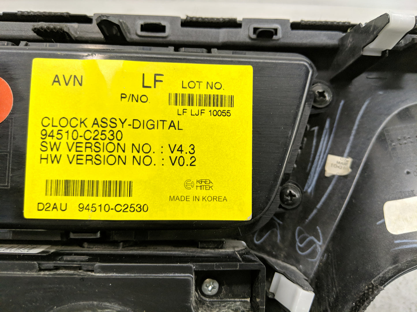 2017 Hyundai Sonata Radio AM FM Cd Player Receiver Replacement P/N:94510-C2530 Fits OEM Used Auto Parts - Oemusedautoparts1.