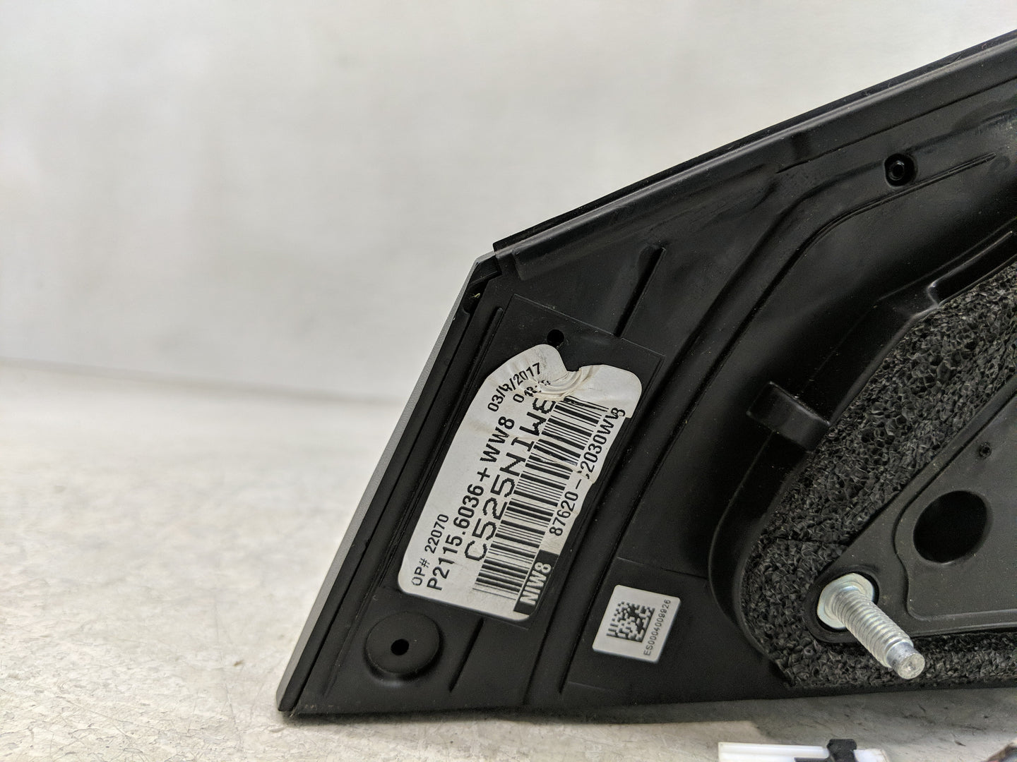 2017 Hyundai Sonata Side Mirror Replacement Passenger Right View Door Mirror P/N:87620-C2030WV8 Fits OEM Used Auto Parts - O