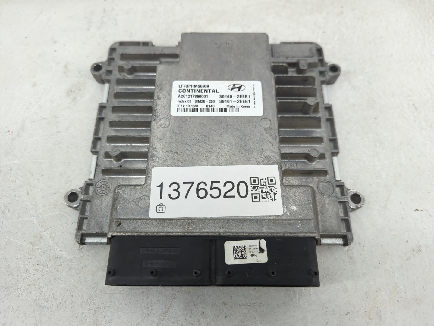 2016-2017 Hyundai Sonata PCM Engine Control Computer ECU ECM PCU OEM P/N:29161-2EEB1 39160-2EEB1 Fits Fits 2016 2017 OEM Use