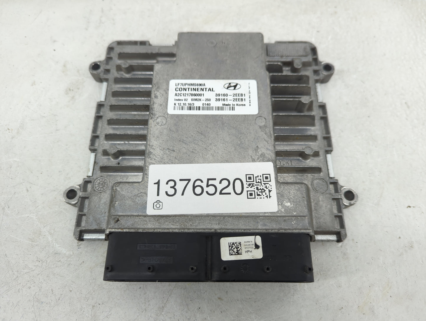 2016-2017 Hyundai Sonata PCM Engine Control Computer ECU ECM PCU OEM P/N:29161-2EEB1 39160-2EEB1 Fits Fits 2016 2017 OEM Use