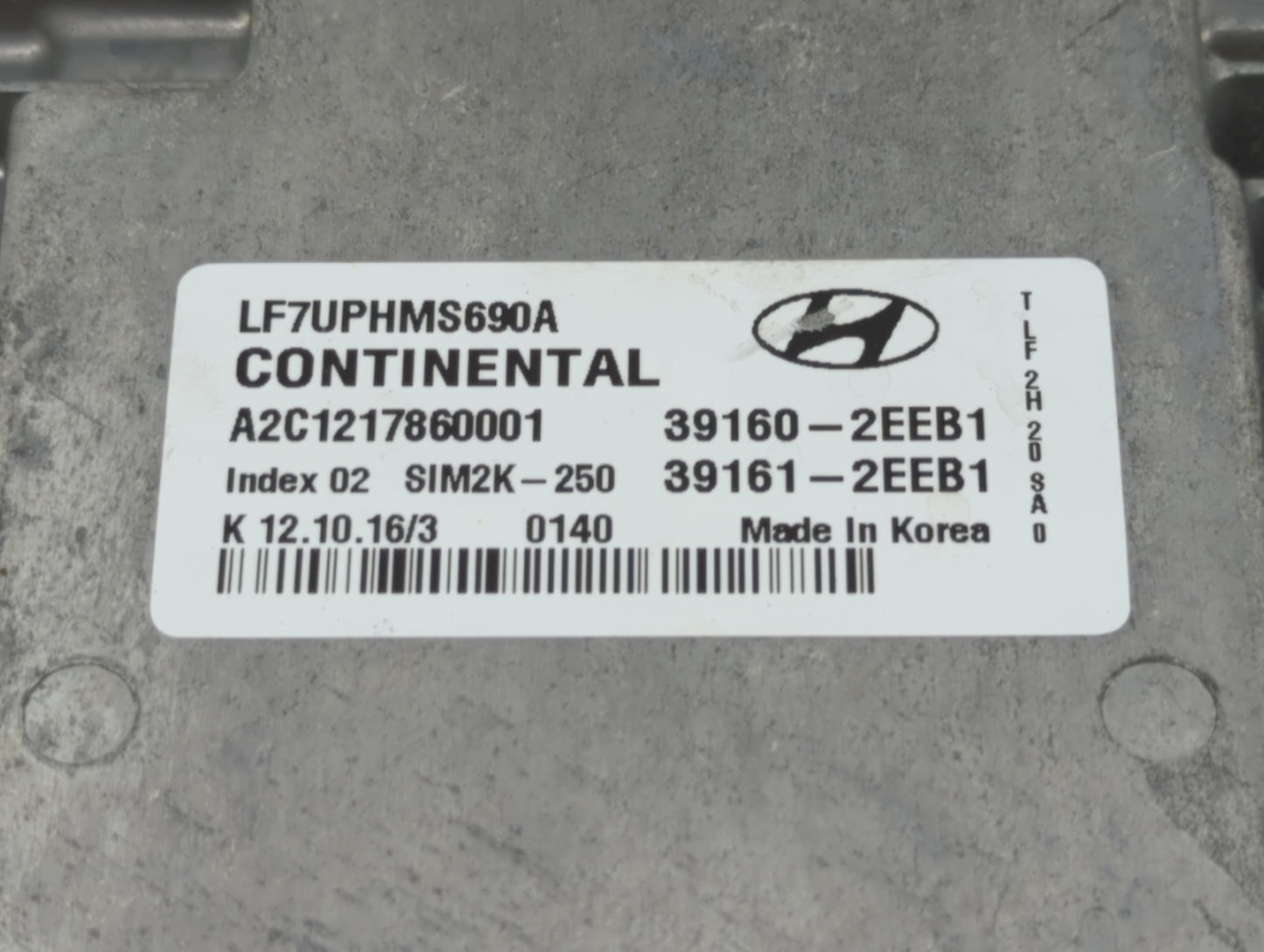 2016-2017 Hyundai Sonata PCM Engine Control Computer ECU ECM PCU OEM P/N:29161-2EEB1 39160-2EEB1 Fits Fits 2016 2017 OEM Use
