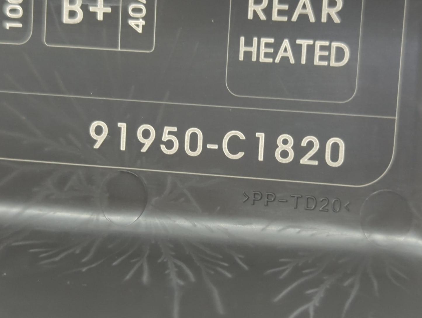 2016-2017 Hyundai Sonata Fusebox Fuse Box Panel Relay Module P/N:91950-C1820 Fits Fits 2016 2017 OEM Used Auto Parts - Oemus