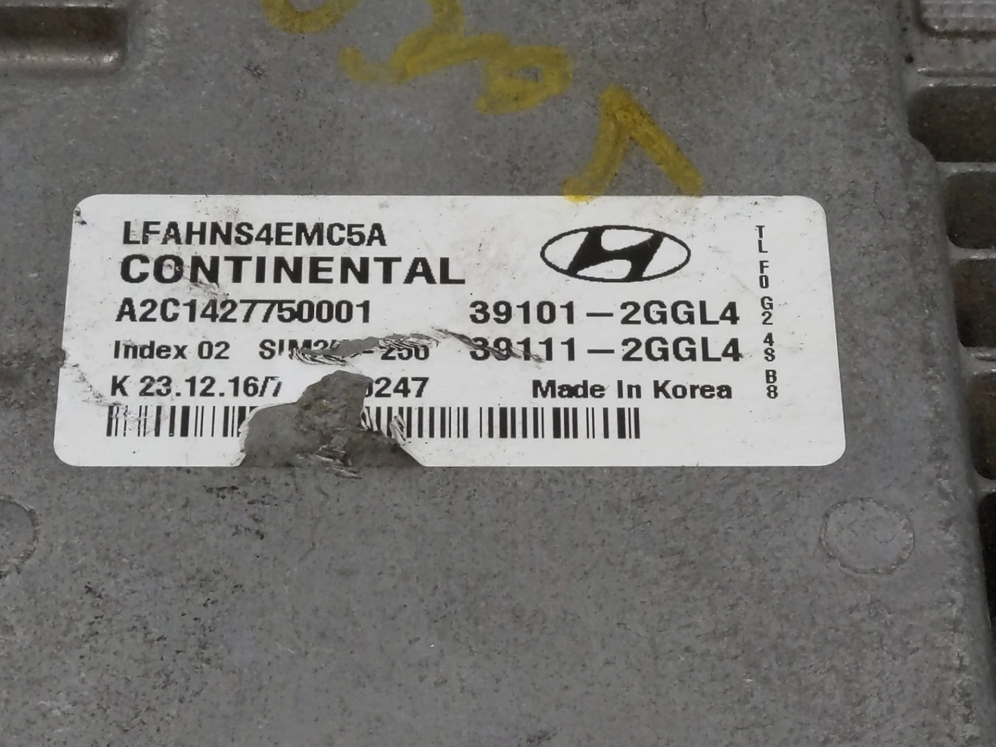 2015-2017 Hyundai Sonata PCM Engine Control Computer ECU ECM PCU OEM P/N:39111-2GGL4 39101-2GGL4 Fits Fits 2015 2016 2017 OE