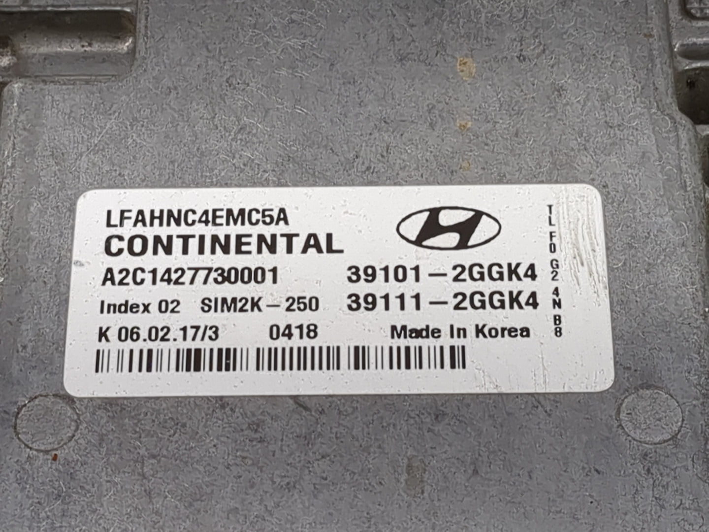 2015-2017 Hyundai Sonata PCM Engine Control Computer ECU ECM PCU OEM P/N:39101-2GGK4 39111-2GGK4 Fits Fits 2015 2016 2017 OE