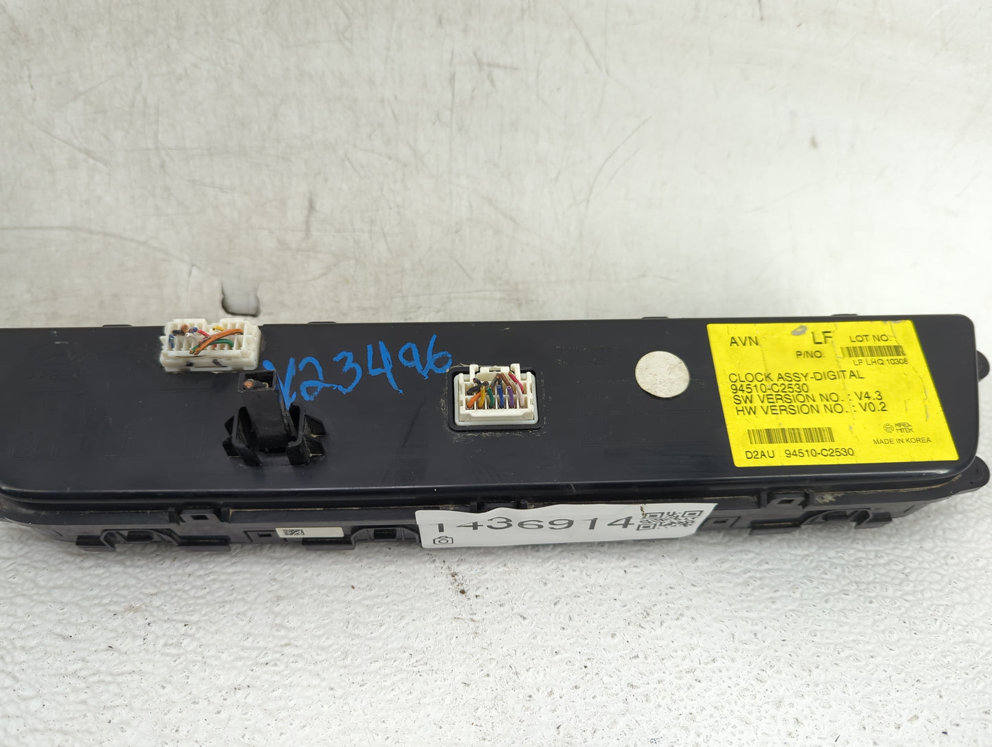 2017 Hyundai Sonata Digitial Dash Clock - Oemusedautoparts1.com