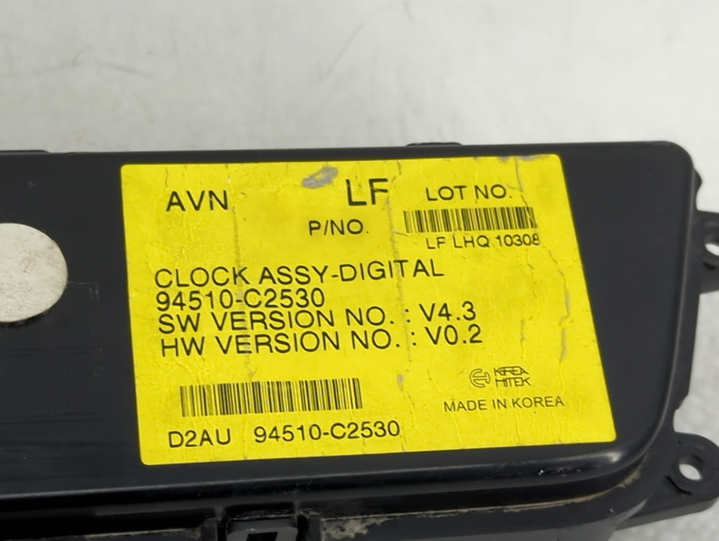 2017 Hyundai Sonata Digitial Dash Clock - Oemusedautoparts1.com