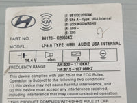2016-2017 Hyundai Sonata Radio AM FM Cd Player Receiver Replacement P/N:96170-C20504X Fits Fits 2016 2017 OEM Used Auto Part