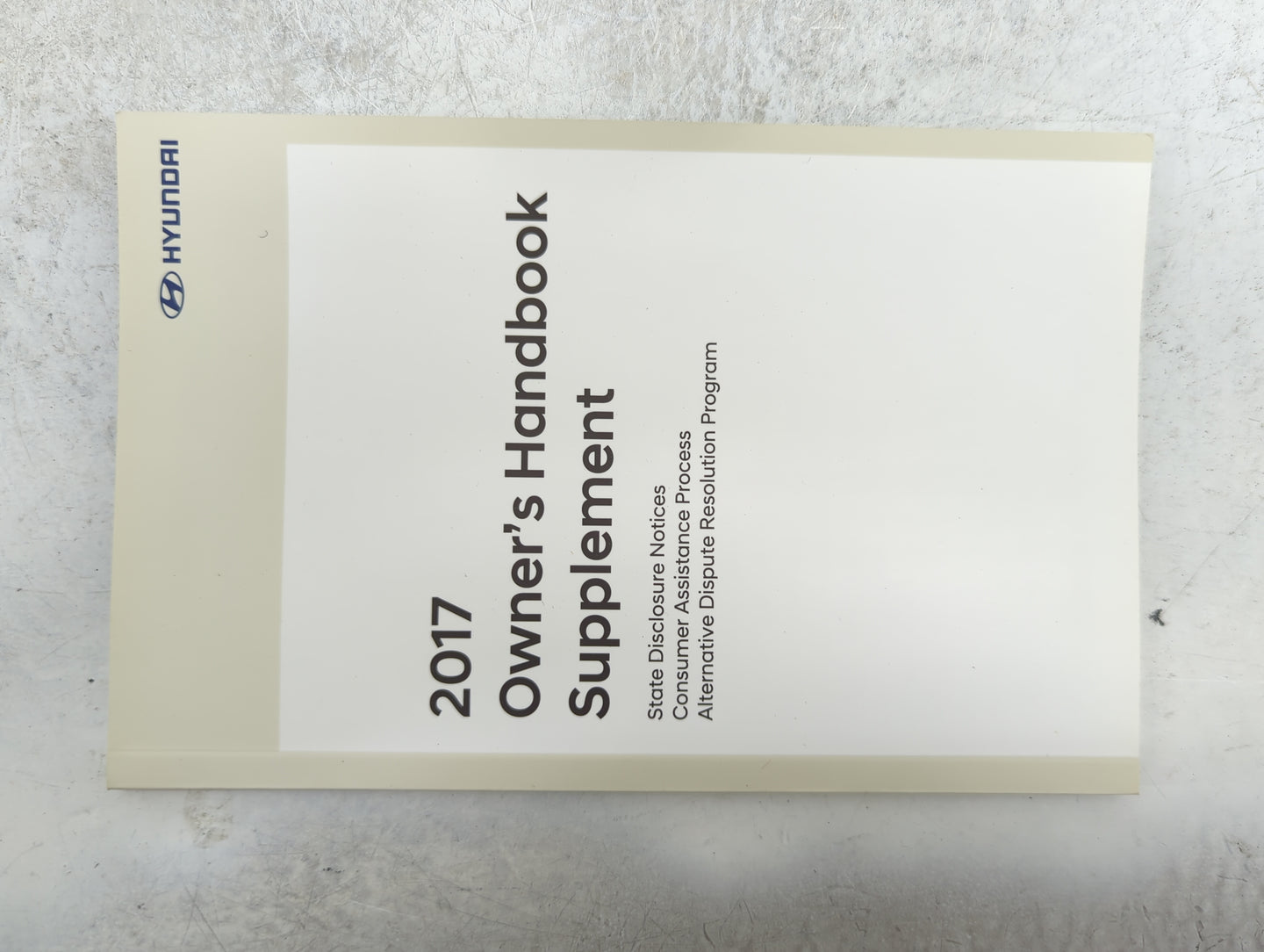 2017 Hyundai Sonata Owners Manual Book Guide P/N:HC10-EU75H OEM Used Auto Parts - Oemusedautoparts1.com