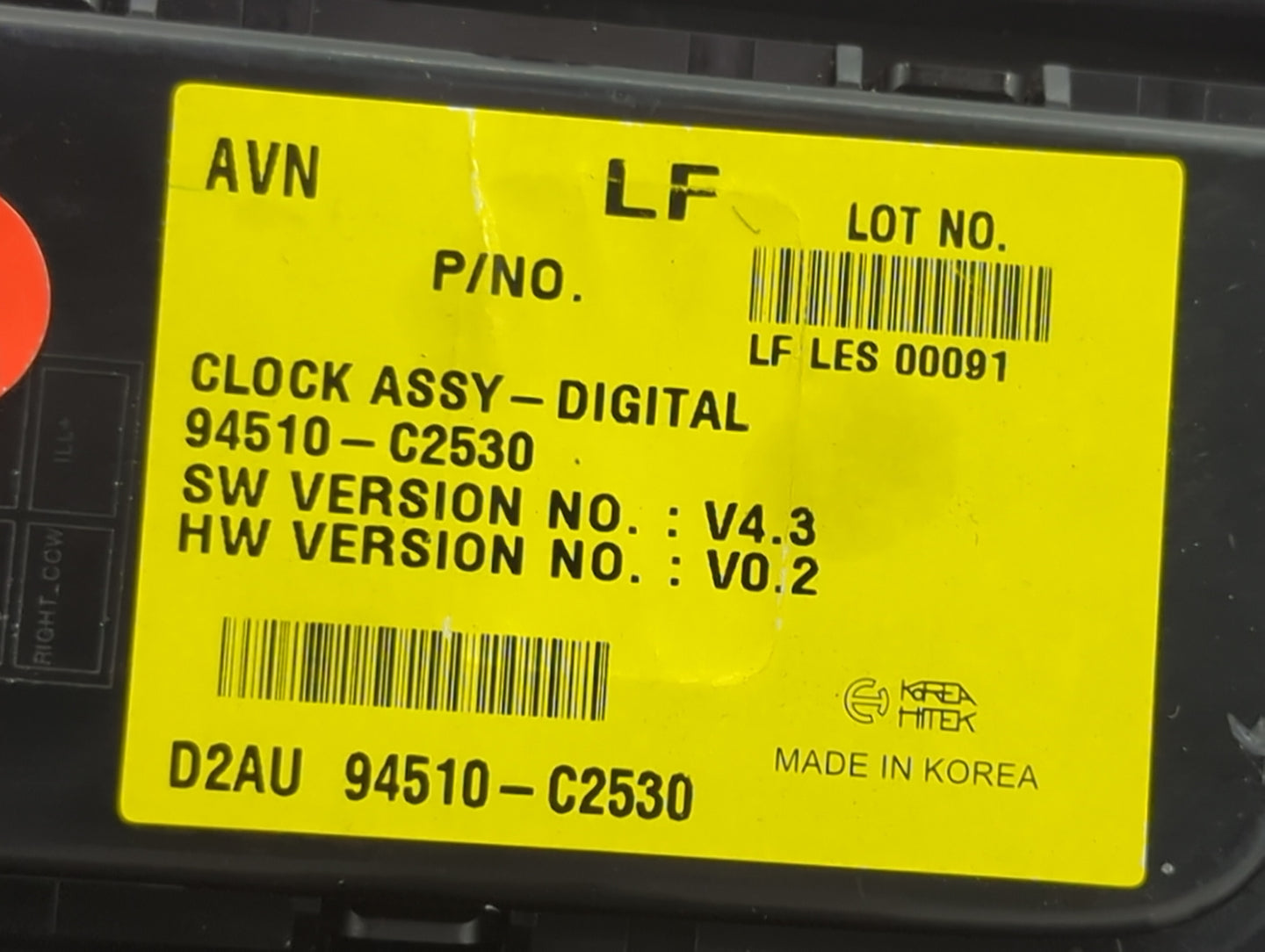 2015-2017 Hyundai Sonata Climate Control Module Temperature AC/Heater Replacement P/N:94510-C2530 Fits Fits 2015 2016 2017 O