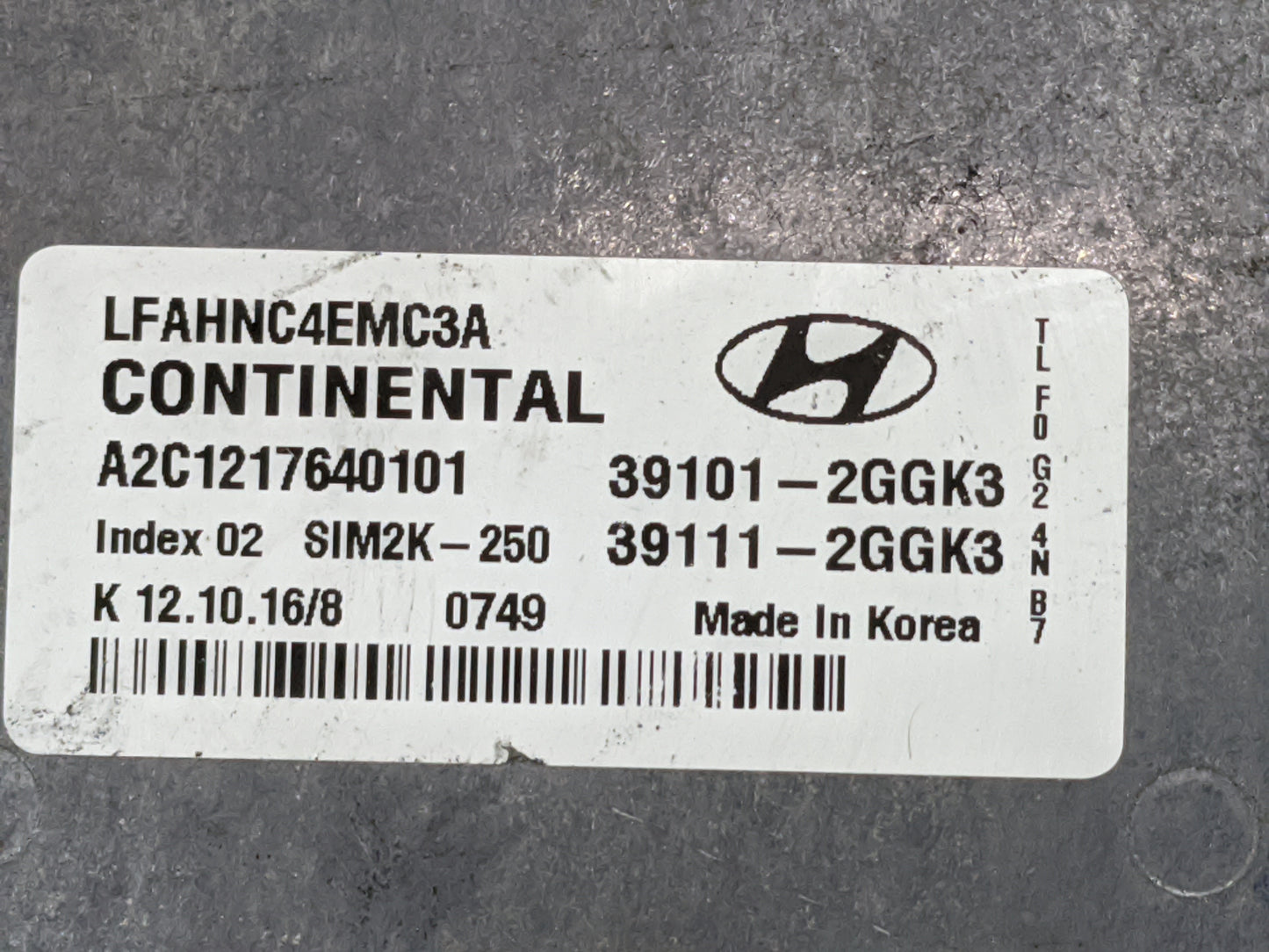2015-2017 Hyundai Sonata PCM Engine Control Computer ECU ECM PCU OEM P/N:39101-2GGK3 39111-2GGK3 Fits Fits 2015 2016 2017 OE