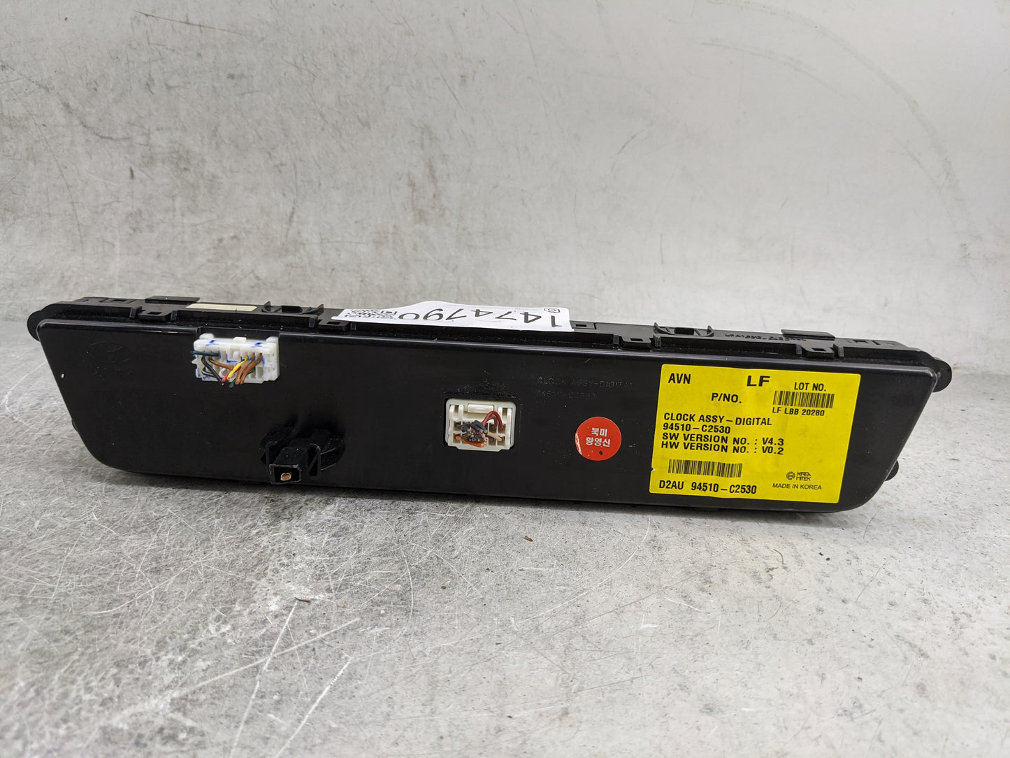 2017 Hyundai Sonata Climate Control Module Temperature AC/Heater Replacement P/N:94510-C2530 D2AU Fits OEM Used Auto Parts -