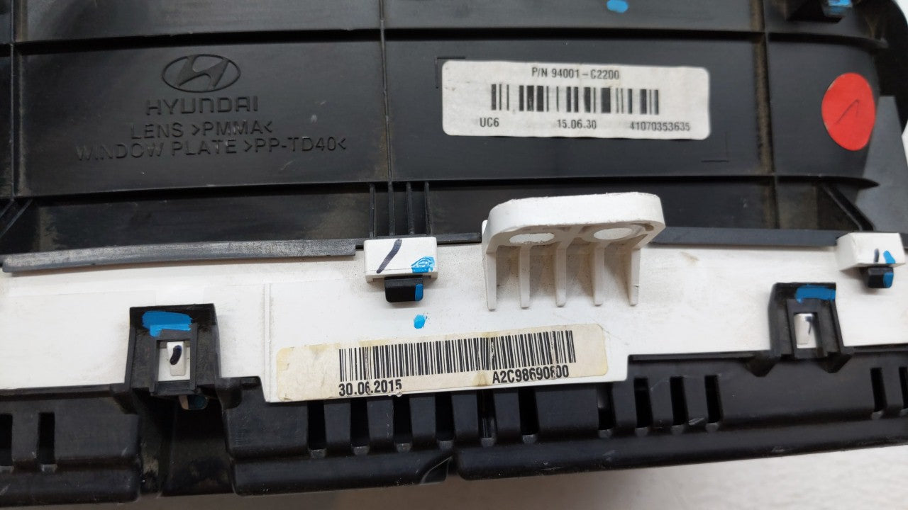 2016-2017 Hyundai Sonata Instrument Cluster Speedometer Gauges P/N:94001-C2201 94001-C2200 Fits Fits 2016 2017 OEM Used Auto
