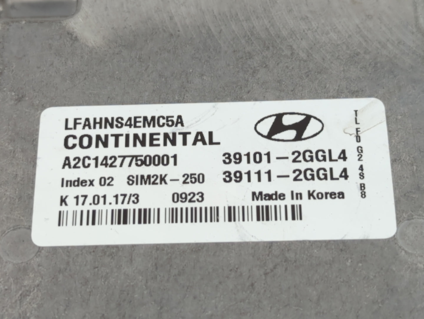 2015-2017 Hyundai Sonata PCM Engine Control Computer ECU ECM PCU OEM P/N:39101-2GGL2 39111-2GGL2 Fits Fits 2015 2016 2017 OE