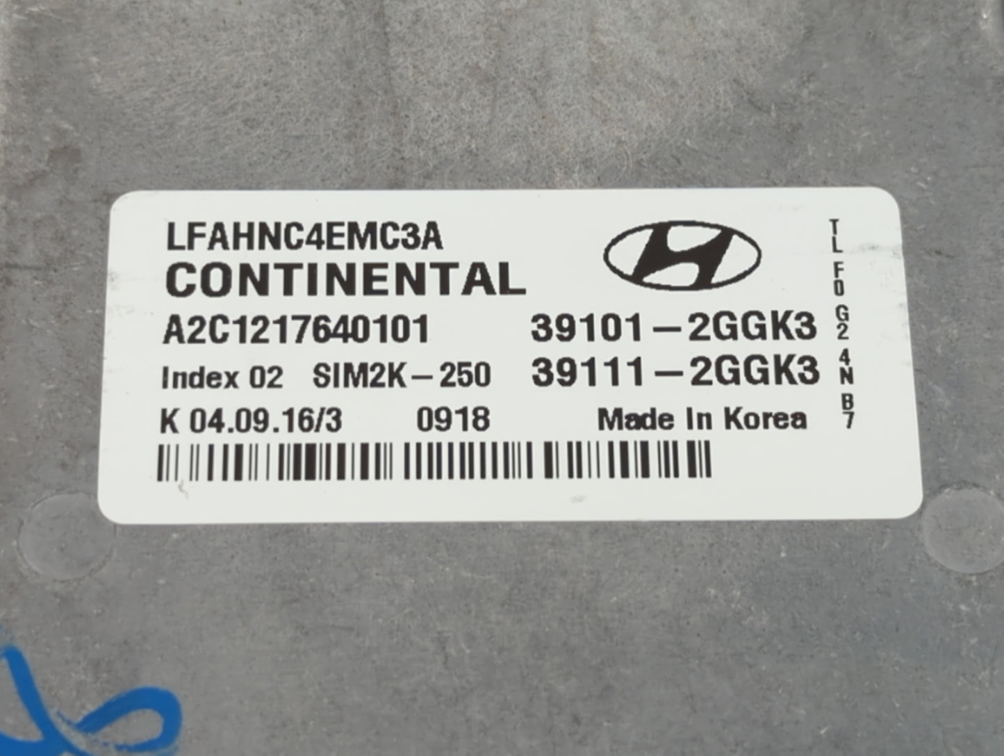 2015-2017 Hyundai Sonata PCM Engine Control Computer ECU ECM PCU OEM P/N:39101-2GGK0 39101-2GGL4 Fits Fits 2015 2016 2017 OE