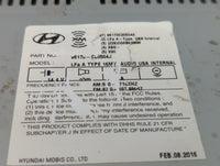 2016-2017 Hyundai Sonata Radio AM FM Cd Player Receiver Replacement P/N:96160-C20004X 96170-C20504X Fits Fits 2016 2017 OEM 