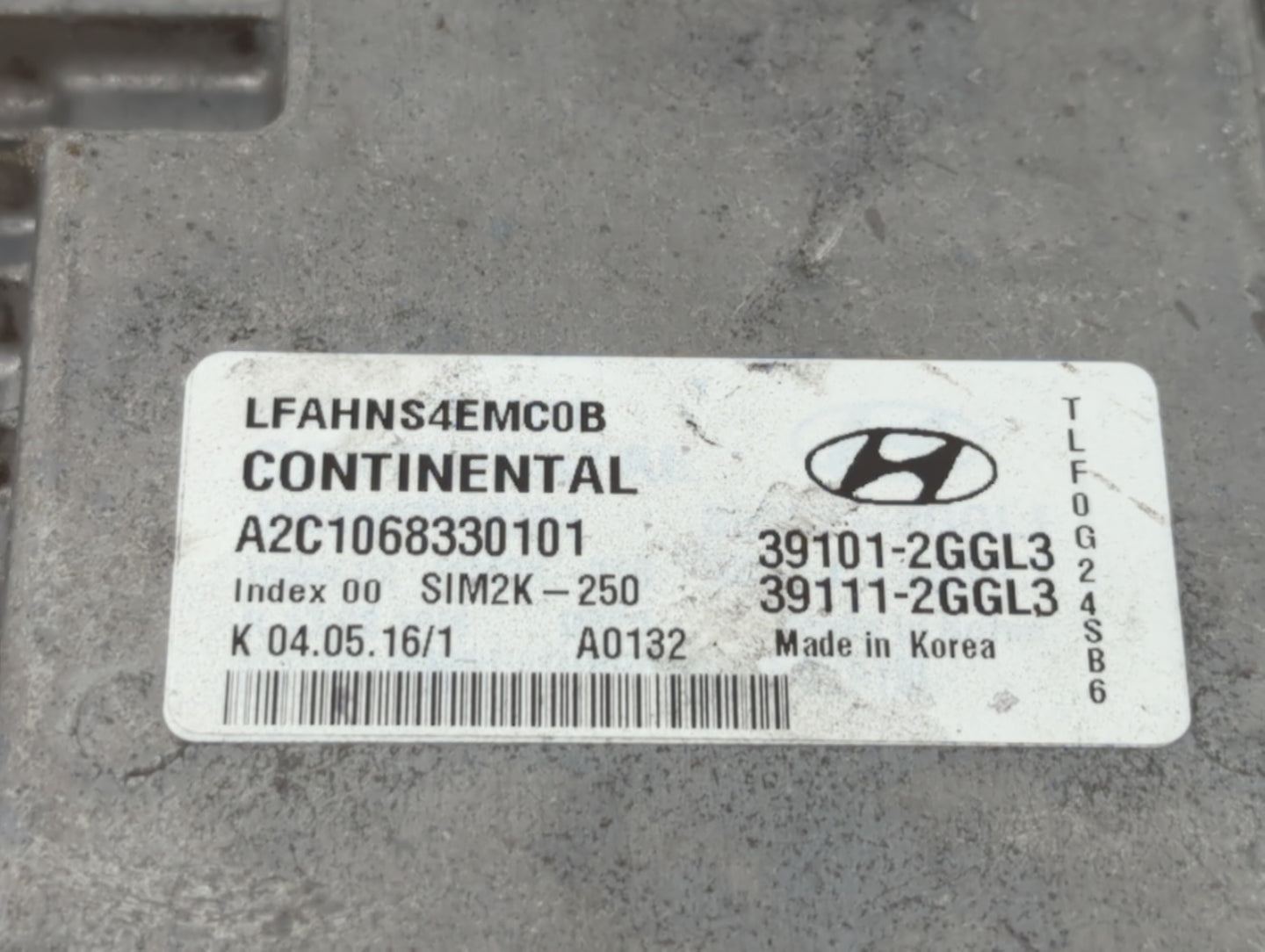 2015-2017 Hyundai Sonata PCM Engine Control Computer ECU ECM PCU OEM P/N:39111-2GGL3 39101-2GGL3 Fits Fits 2015 2016 2017 OE