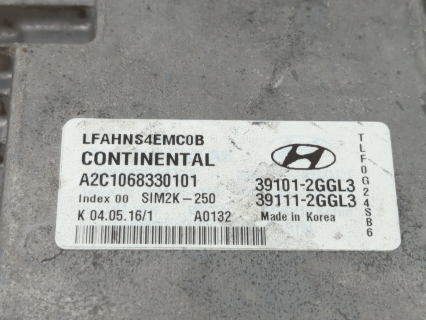 2015-2017 Hyundai Sonata PCM Engine Control Computer ECU ECM PCU OEM P/N:39111-2GGL3 39101-2GGL3 Fits Fits 2015 2016 2017 OE