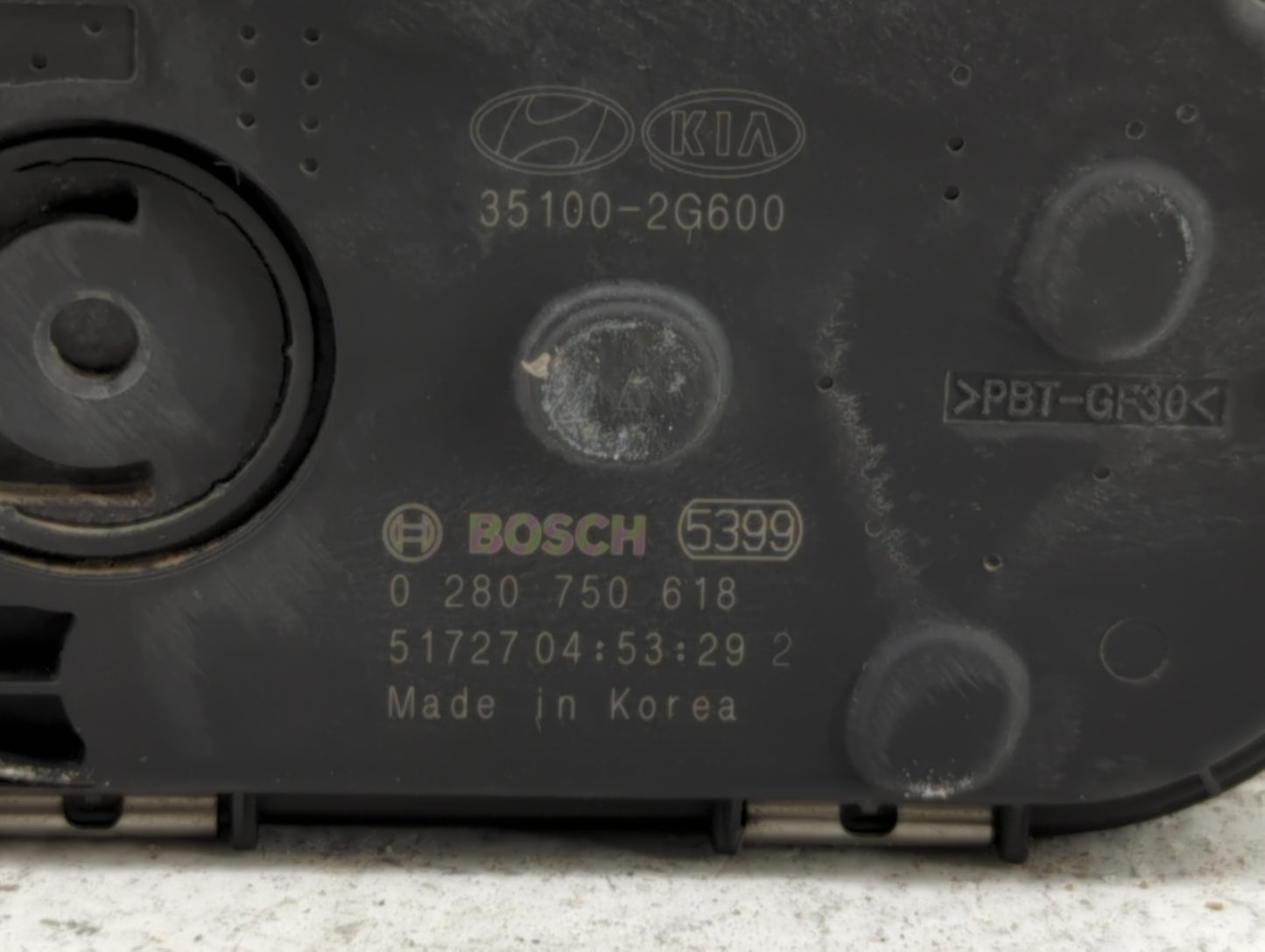 2015-2019 Hyundai Sonata Throttle Body P/N:0 280 750 618 35100-2G600 Fits Fits 2015 2016 2017 2018 2019 OEM Used Auto Parts 