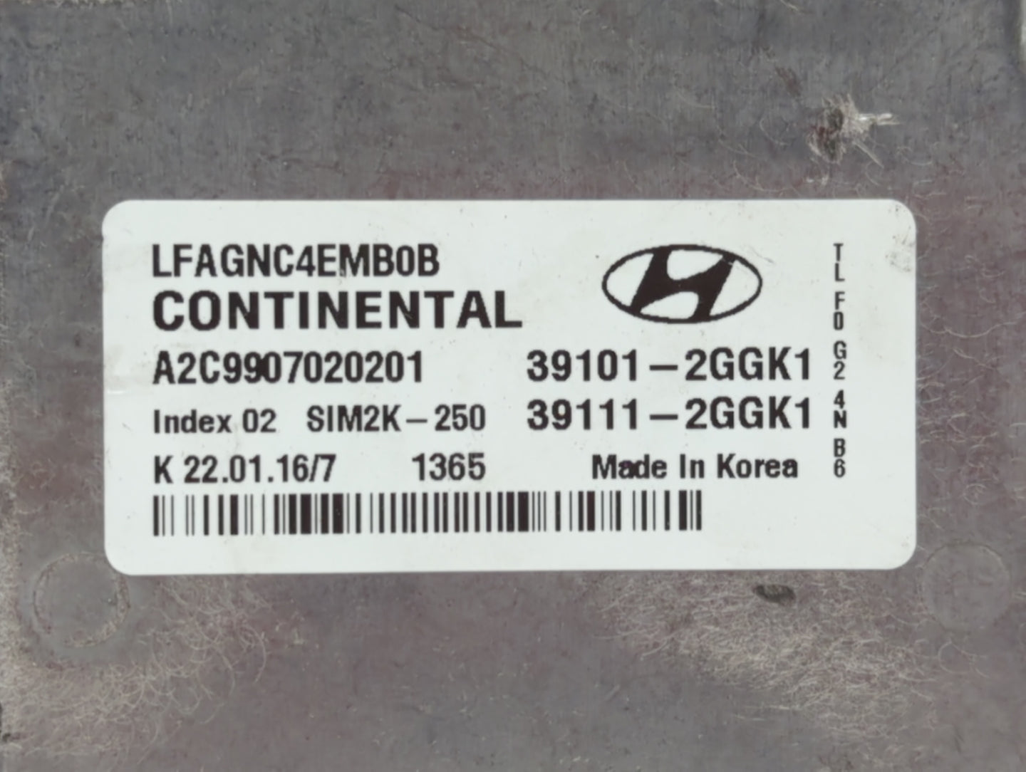 2015-2017 Hyundai Sonata PCM Engine Control Computer ECU ECM PCU OEM P/N:39111-2GGL3 39101-2GGL3 Fits Fits 2015 2016 2017 OE