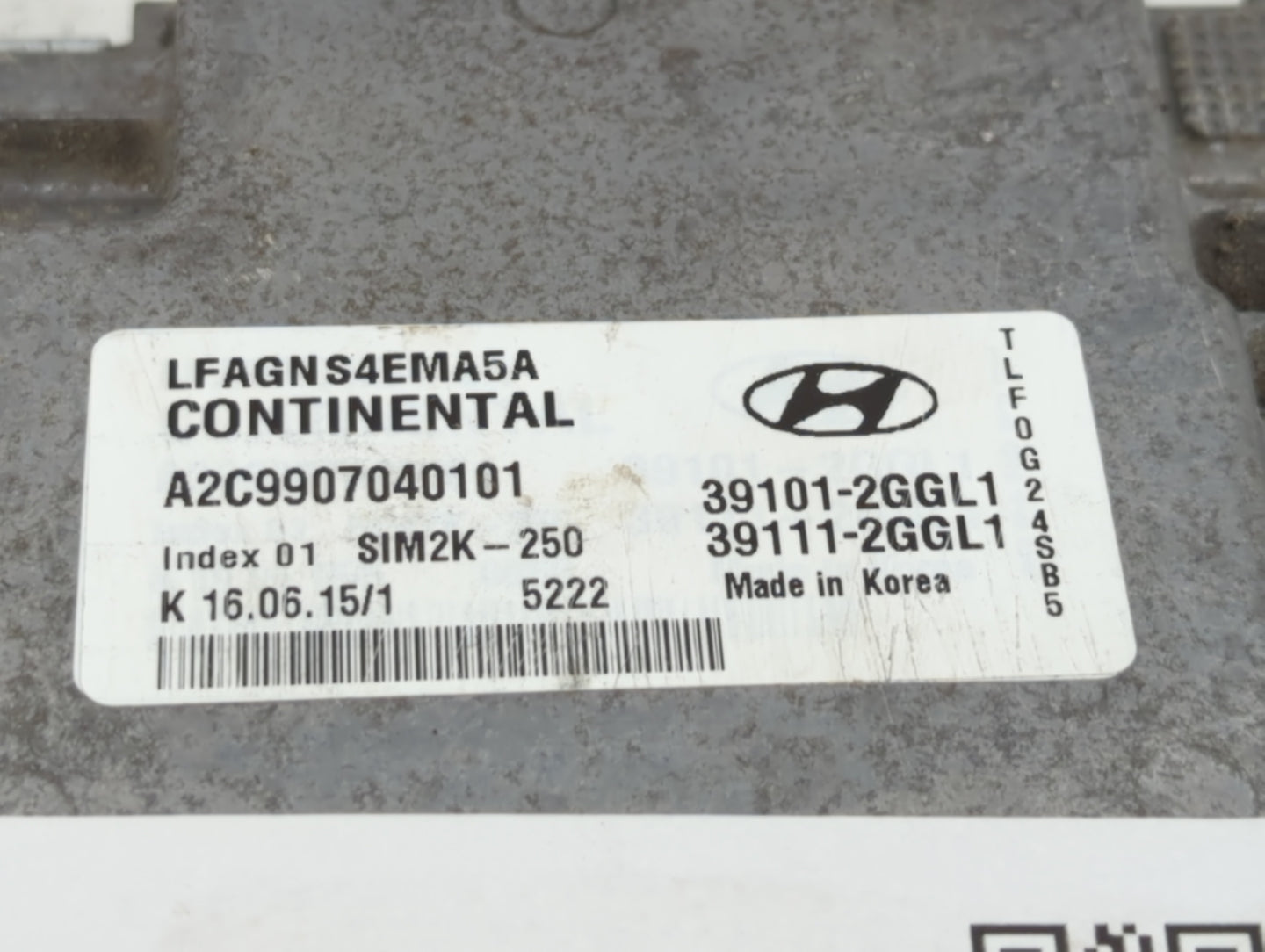 2015-2017 Hyundai Sonata PCM Engine Control Computer ECU ECM PCU OEM P/N:39111-2GGL1 39101-2GGL1 Fits Fits 2015 2016 2017 OE