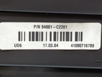 2016-2017 Hyundai Sonata Instrument Cluster Speedometer Gauges P/N:94001-C2201 Fits Fits 2016 2017 OEM Used Auto Parts - Oem