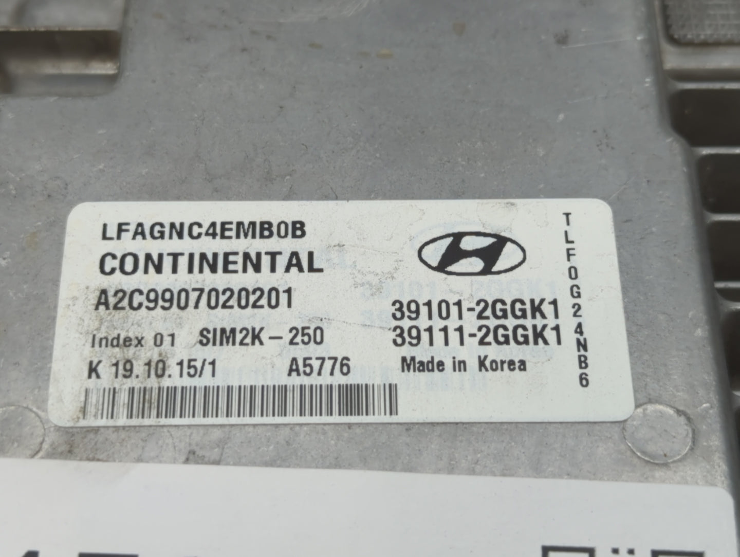2015-2017 Hyundai Sonata PCM Engine Control Computer ECU ECM PCU OEM P/N:39111-2GGK1 39101-2GGK1 Fits Fits 2015 2016 2017 OE