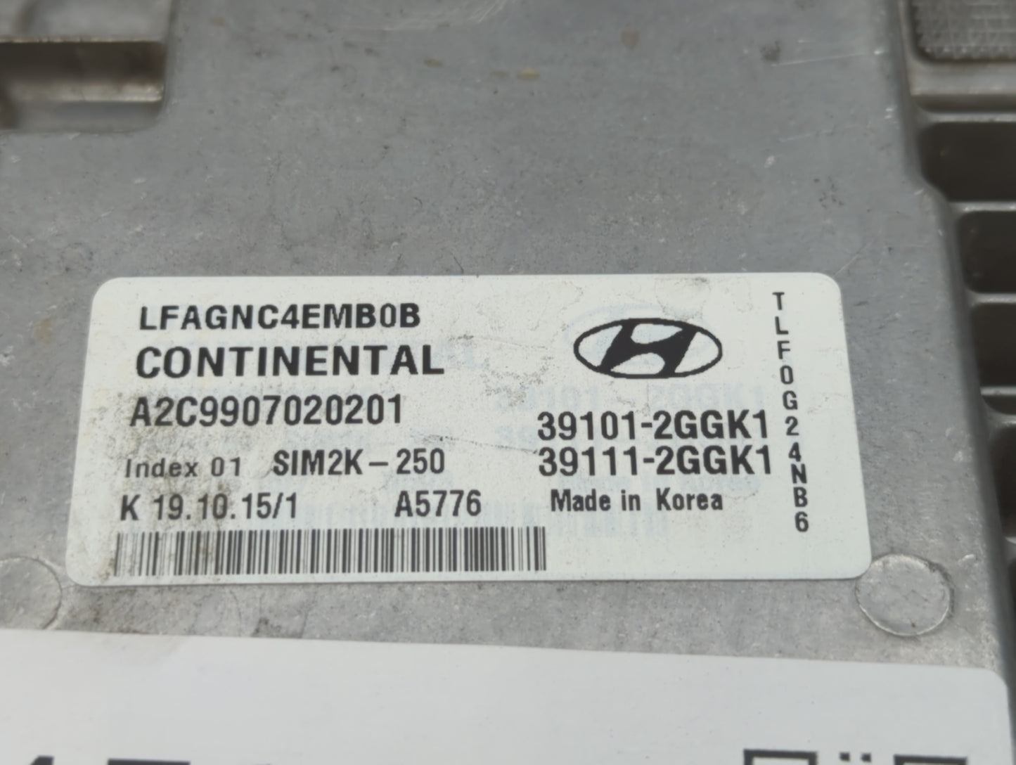 2015-2017 Hyundai Sonata PCM Engine Control Computer ECU ECM PCU OEM P/N:39111-2GGK1 39101-2GGK1 Fits Fits 2015 2016 2017 OE