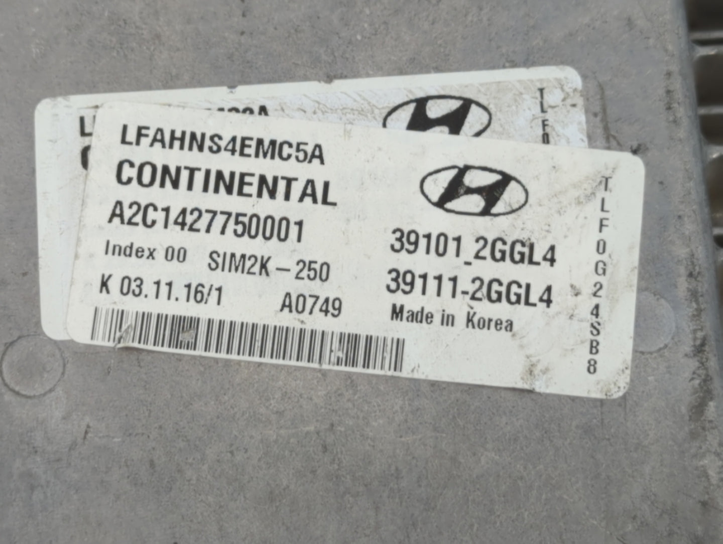 2015-2017 Hyundai Sonata PCM Engine Control Computer ECU ECM PCU OEM P/N:39111-2GGL4 39101-2GGL4 Fits Fits 2015 2016 2017 OE