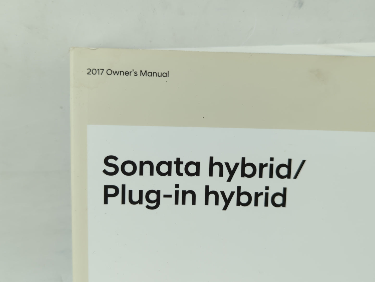 2017 Hyundai Sonata Owners Manual Book Guide OEM Used Auto Parts - Oemusedautoparts1.com