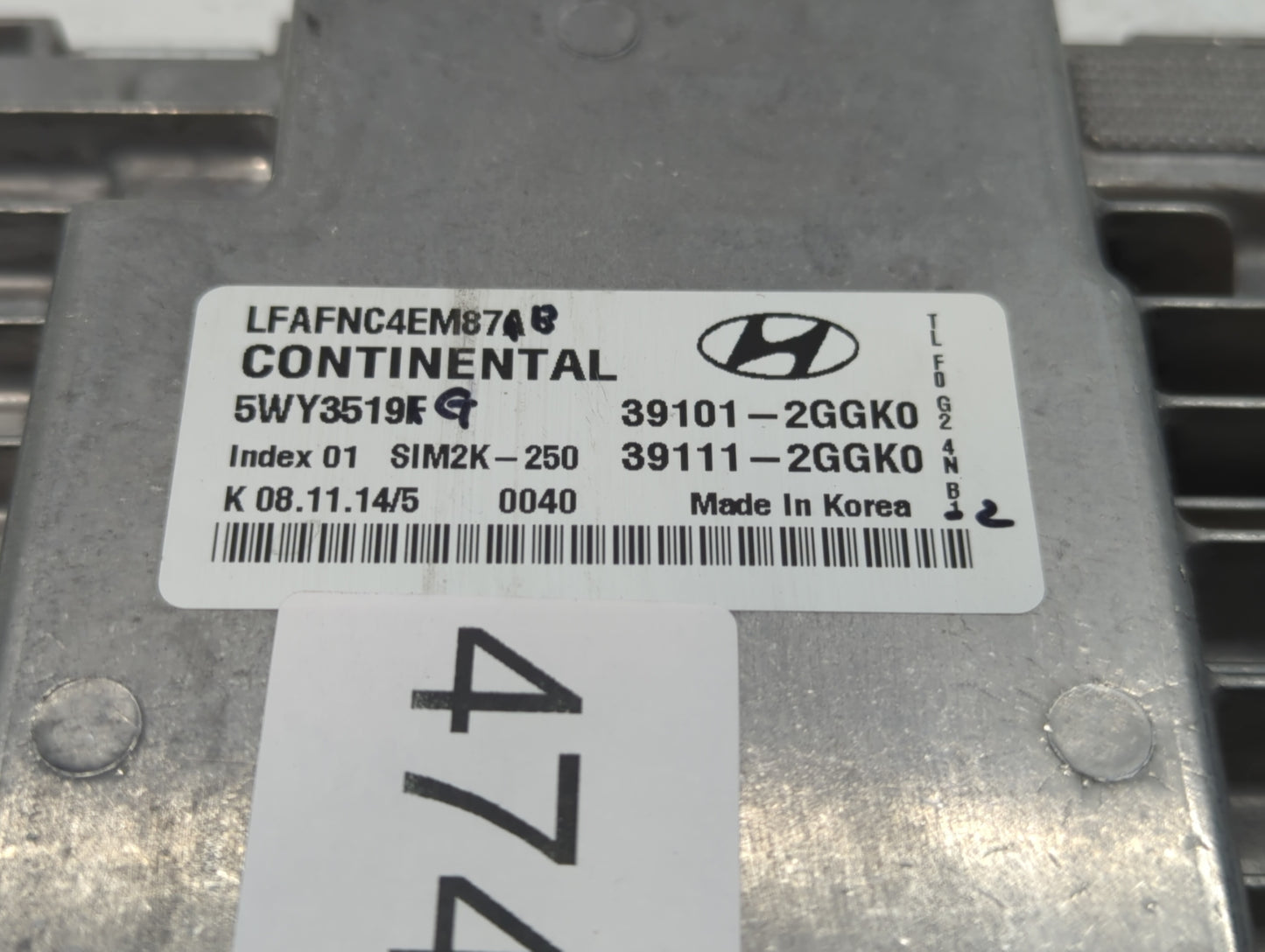 2015-2017 Hyundai Sonata PCM Engine Control Computer ECU ECM PCU OEM P/N:39111-2GGK0 39101-2GGK0 Fits Fits 2015 2016 2017 OE