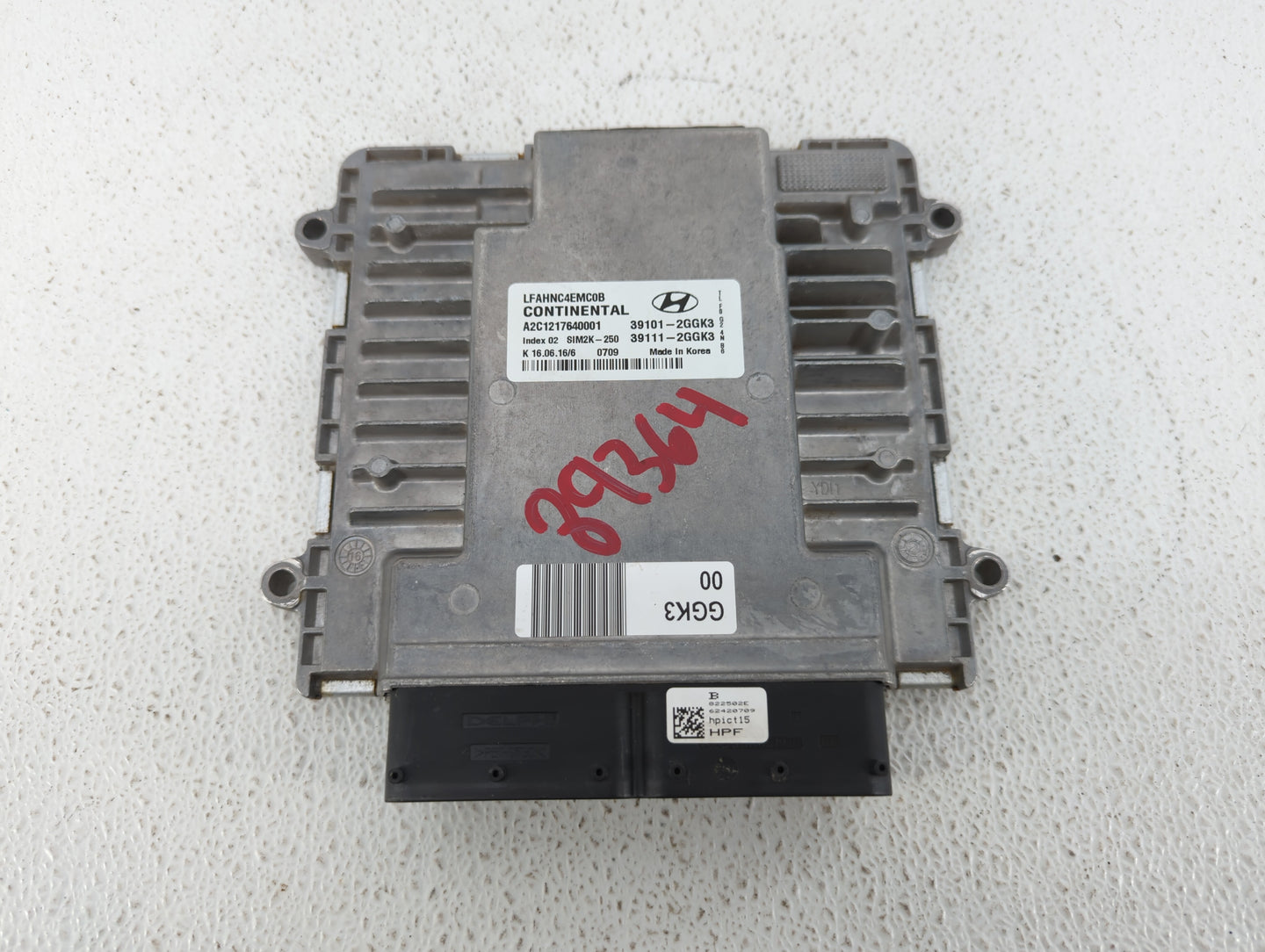 2015-2017 Hyundai Sonata PCM Engine Control Computer ECU ECM PCU OEM P/N:39111-2GGL3 39101-2GGL3 Fits Fits 2015 2016 2017 OE