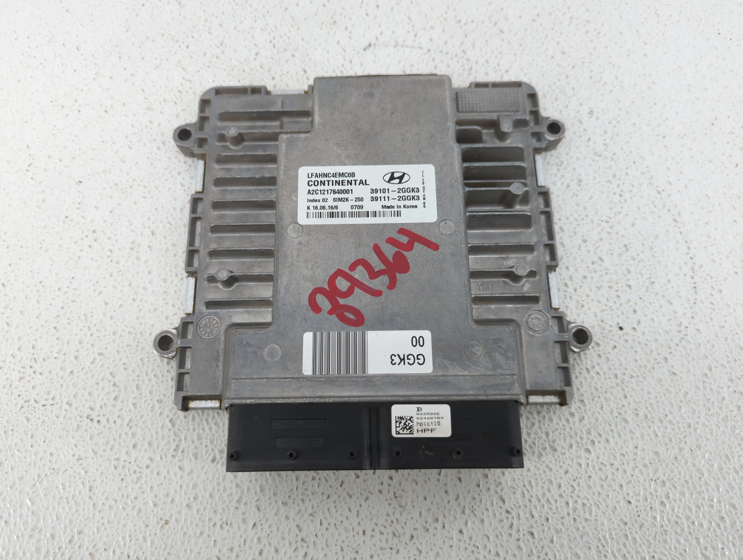 2015-2017 Hyundai Sonata PCM Engine Control Computer ECU ECM PCU OEM P/N:39111-2GGL3 39101-2GGL3 Fits Fits 2015 2016 2017 OE