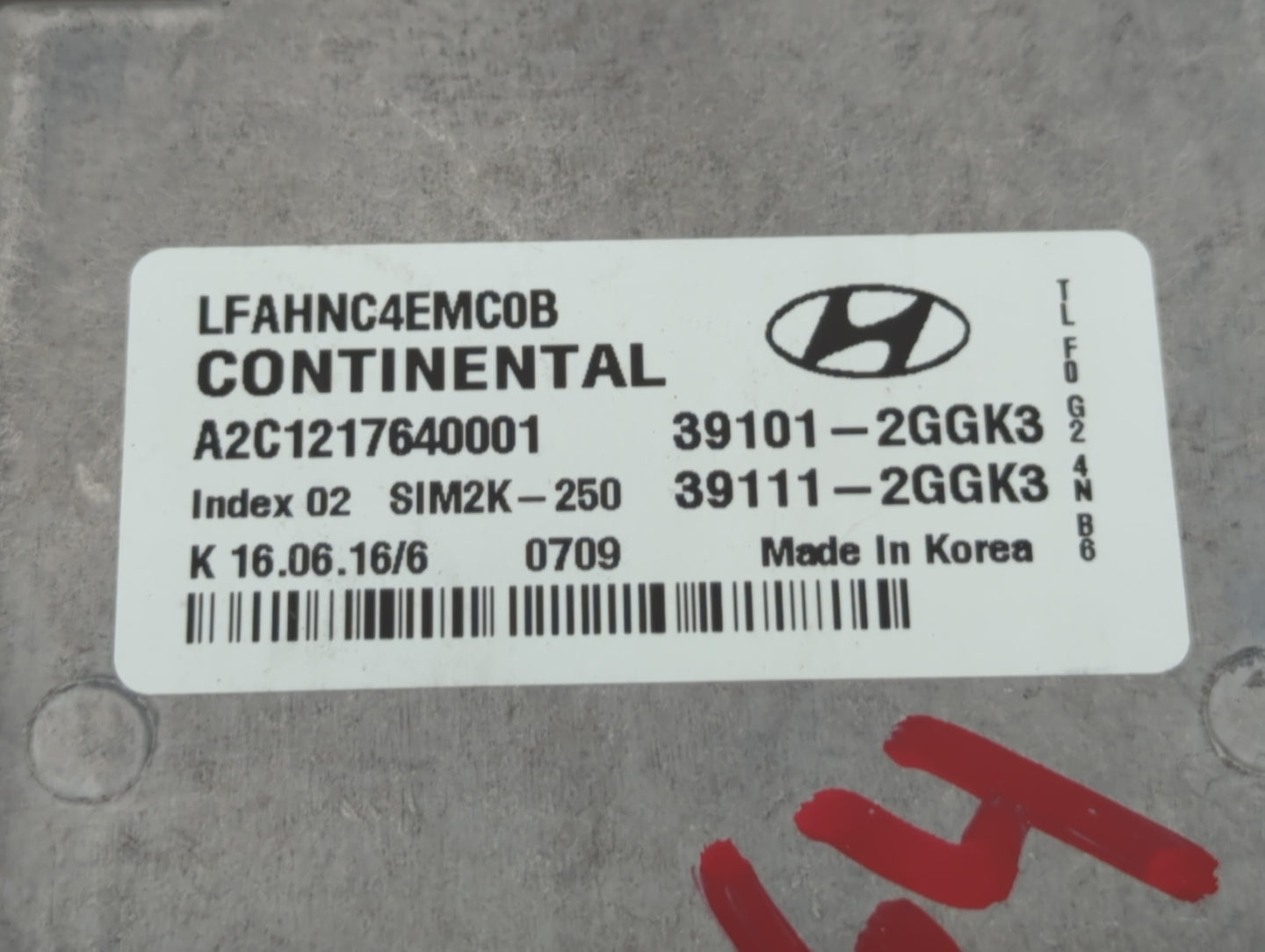 2015-2017 Hyundai Sonata PCM Engine Control Computer ECU ECM PCU OEM P/N:39111-2GGL3 39101-2GGL3 Fits Fits 2015 2016 2017 OE