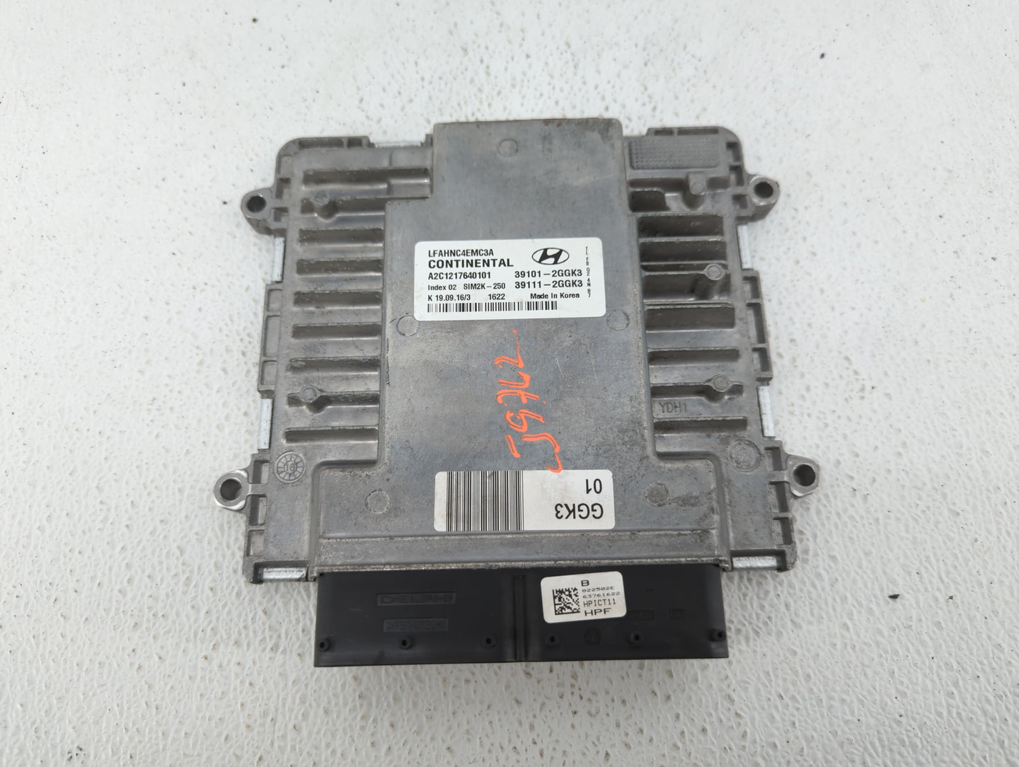2015-2017 Hyundai Sonata PCM Engine Control Computer ECU ECM PCU OEM P/N:39111-2GGK3 39101-2GGK3 Fits Fits 2015 2016 2017 OE