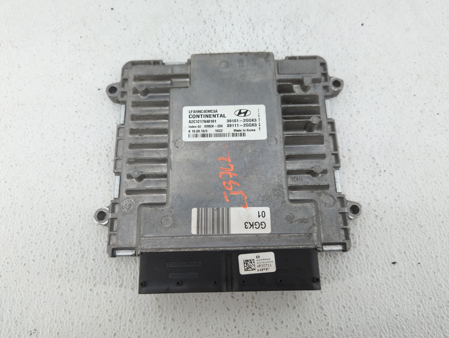 2015-2017 Hyundai Sonata PCM Engine Control Computer ECU ECM PCU OEM P/N:39111-2GGK3 39101-2GGK3 Fits Fits 2015 2016 2017 OE