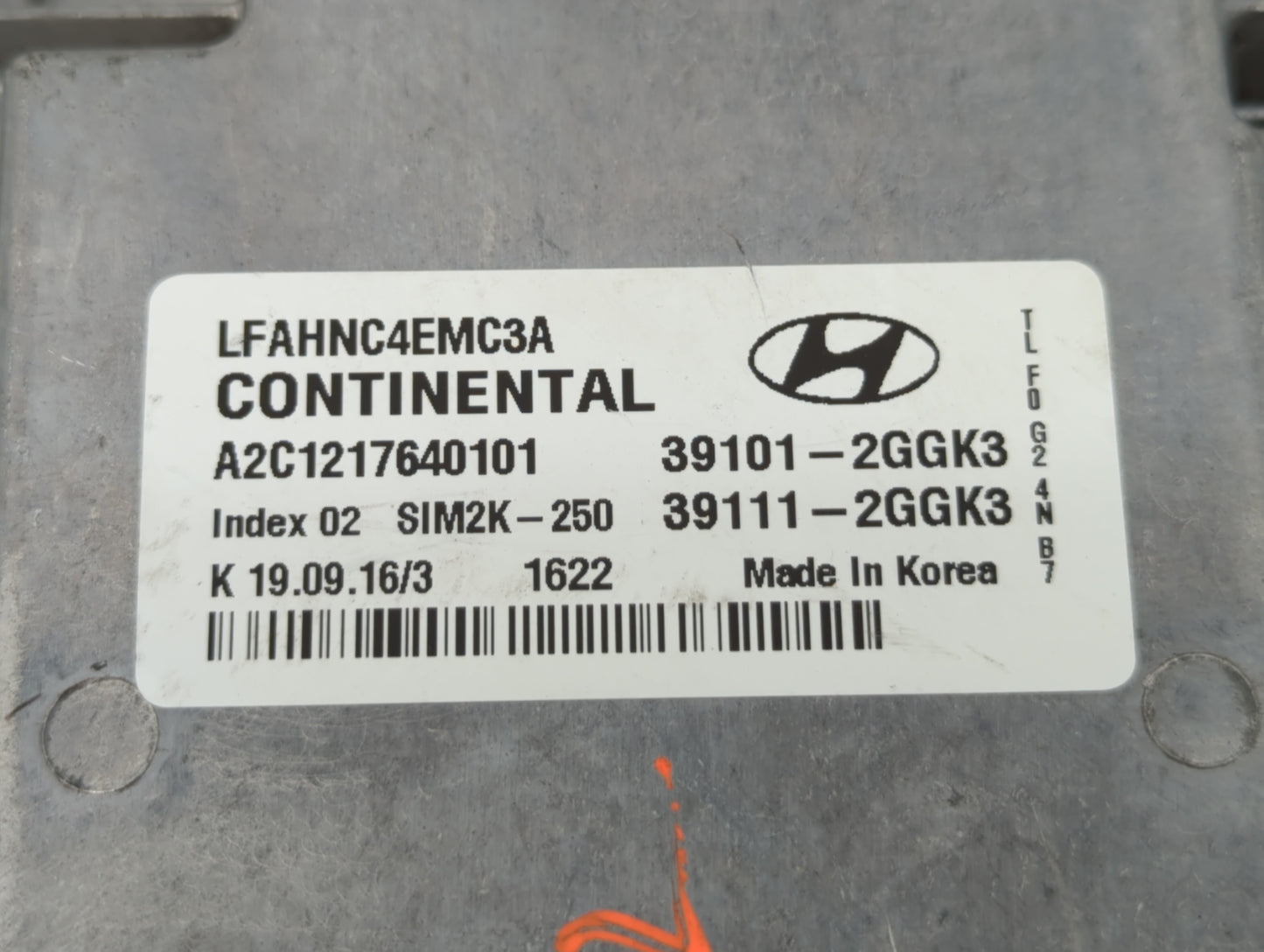 2015-2017 Hyundai Sonata PCM Engine Control Computer ECU ECM PCU OEM P/N:39111-2GGK3 39101-2GGK3 Fits Fits 2015 2016 2017 OE