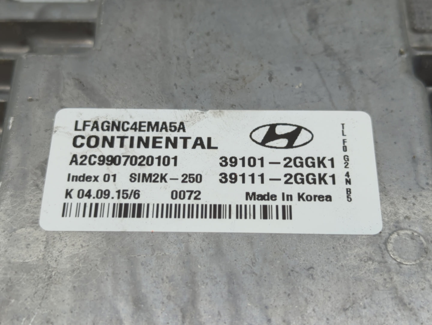 2015-2017 Hyundai Sonata PCM Engine Control Computer ECU ECM PCU OEM P/N:39101-2GGL3 39111-2GGL3 Fits Fits 2015 2016 2017 OE