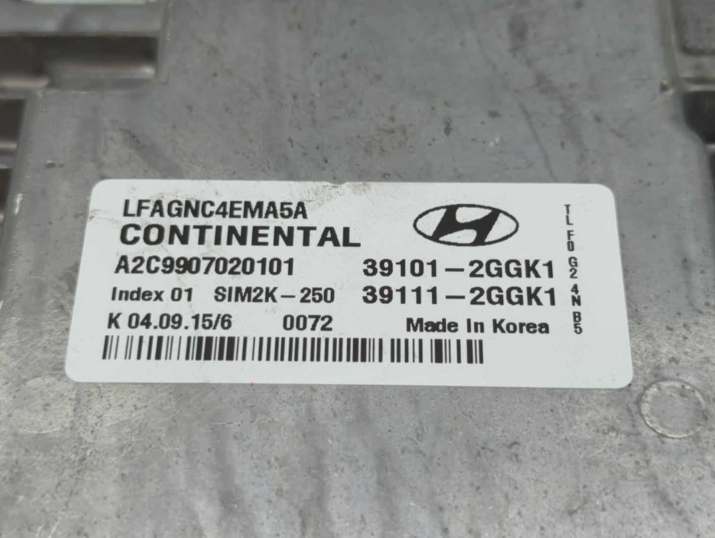 2015-2017 Hyundai Sonata PCM Engine Control Computer ECU ECM PCU OEM P/N:39101-2GGL3 39111-2GGL3 Fits Fits 2015 2016 2017 OE
