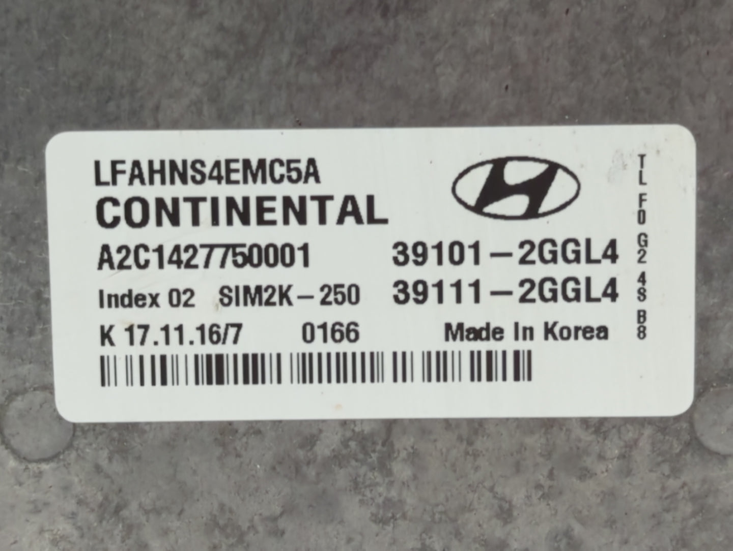 2015-2017 Hyundai Sonata PCM Engine Control Computer ECU ECM PCU OEM P/N:279700-4793 Fits Fits 2015 2016 2017 OEM Used Auto 