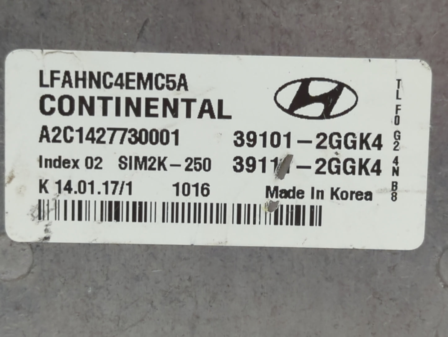 2015-2017 Hyundai Sonata PCM Engine Control Computer ECU ECM PCU OEM P/N:39111-2GGK4 39101-2GGK4 Fits Fits 2015 2016 2017 OE