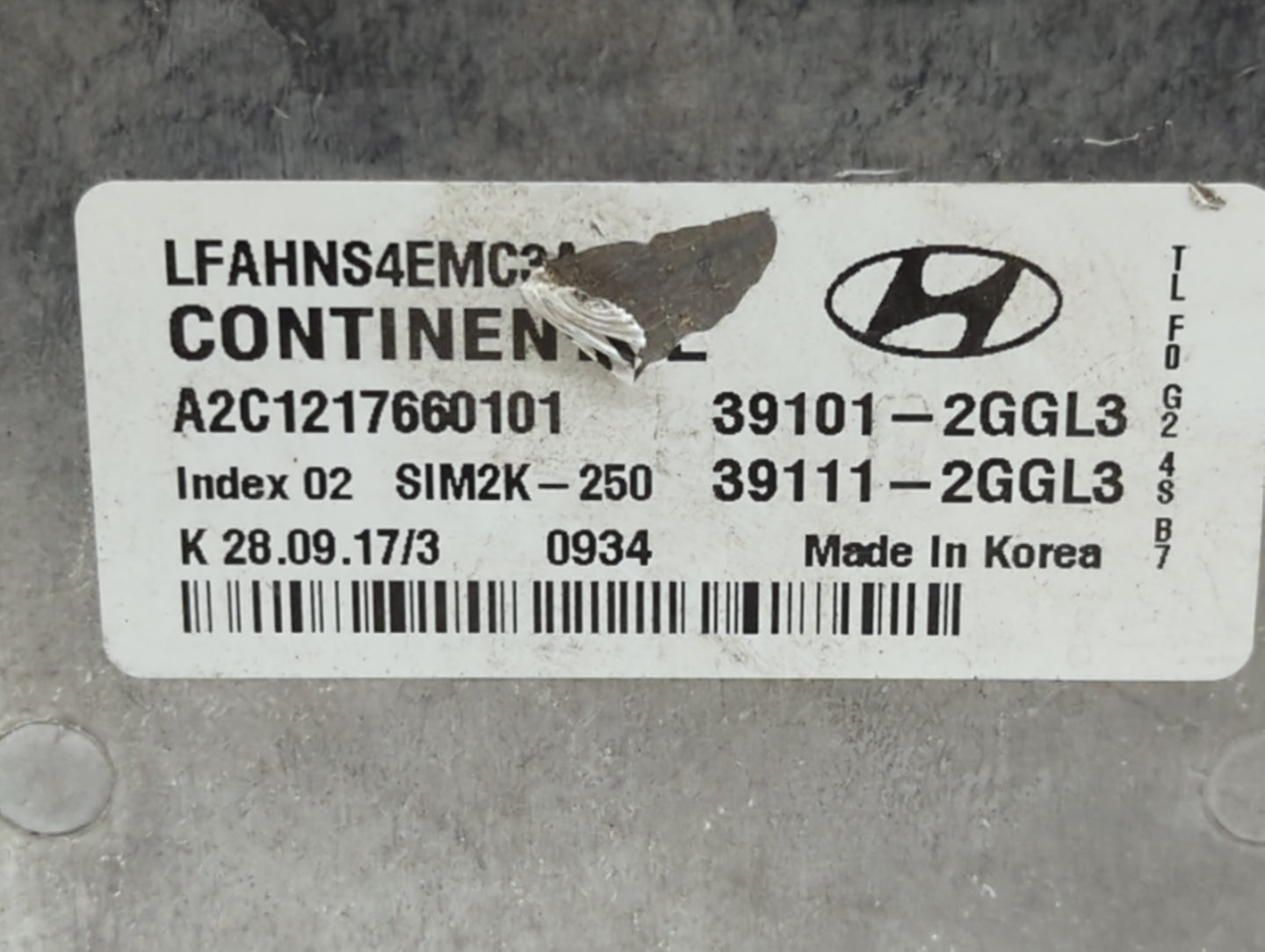 2015-2017 Hyundai Sonata PCM Engine Control Computer ECU ECM PCU OEM P/N:39101-2GGL3 39111-2GGL3 Fits Fits 2015 2016 2017 OE