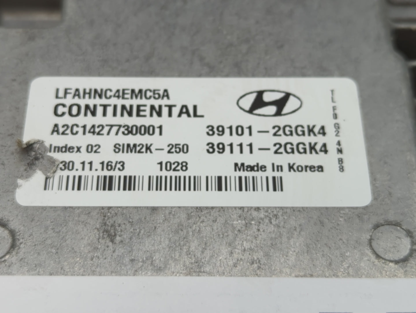2015-2017 Hyundai Sonata PCM Engine Control Computer ECU ECM PCU OEM P/N:39111-2GGK4 39101-2GGK4 Fits Fits 2015 2016 2017 OE
