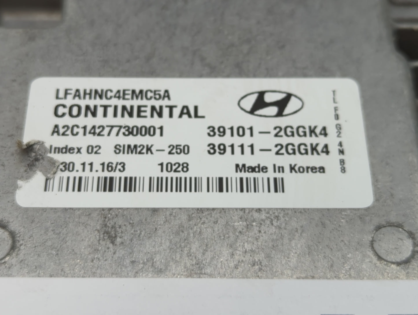 2015-2017 Hyundai Sonata PCM Engine Control Computer ECU ECM PCU OEM P/N:39111-2GGK4 39101-2GGK4 Fits Fits 2015 2016 2017 OE