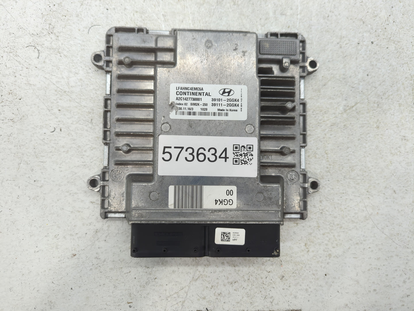 2015-2017 Hyundai Sonata PCM Engine Control Computer ECU ECM PCU OEM P/N:39111-2GGK4 39101-2GGK4 Fits Fits 2015 2016 2017 OE