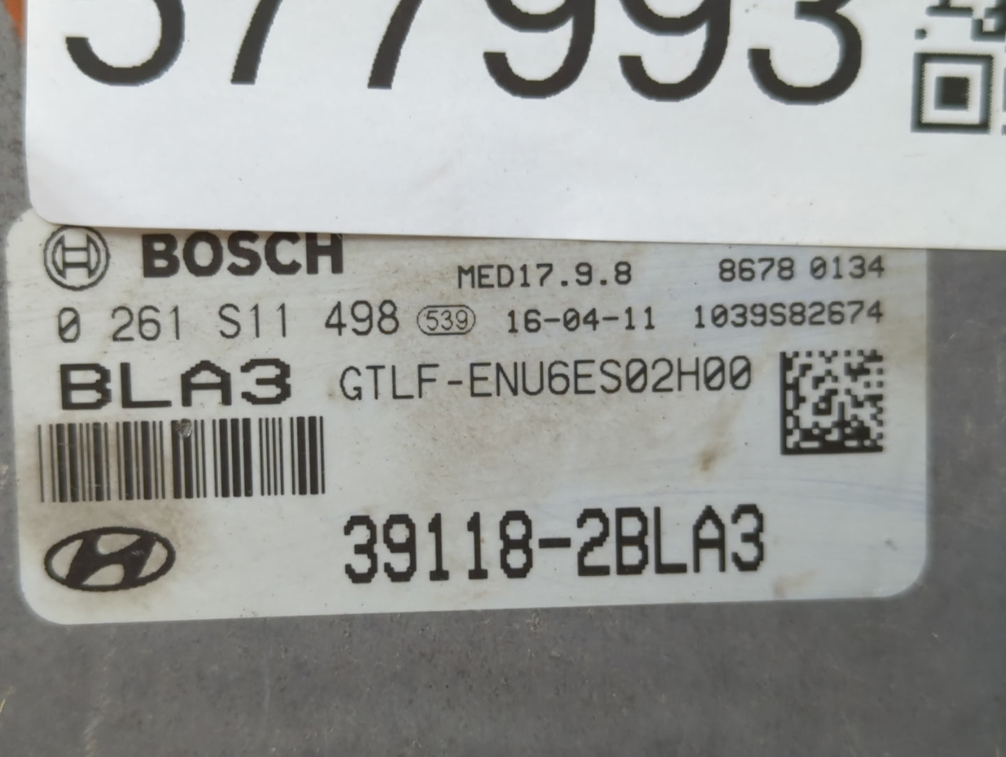2015-2017 Hyundai Sonata PCM Engine Control Computer ECU ECM PCU OEM P/N:39118-2BLA3 95441-2D001 Fits Fits 2015 2016 2017 OE
